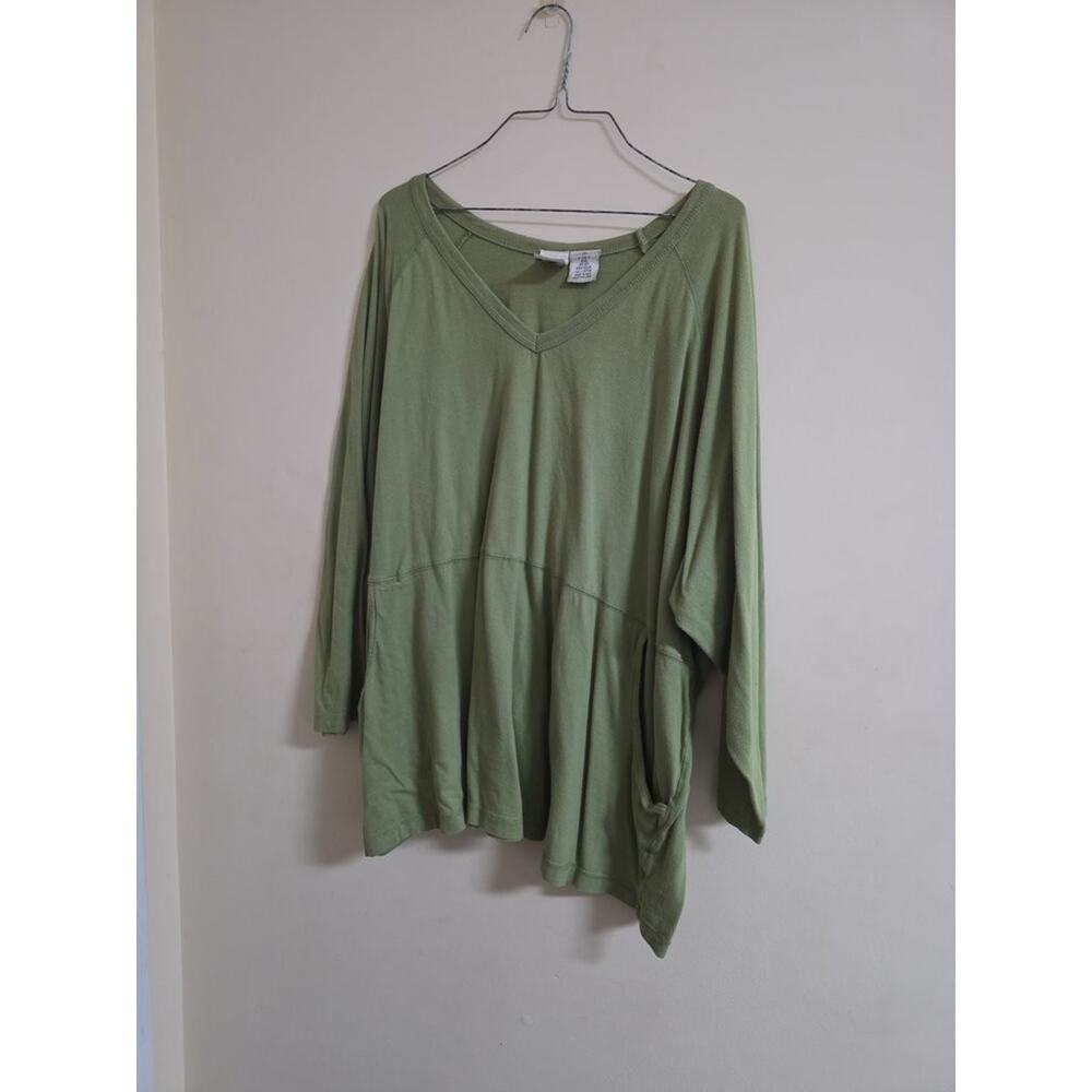 Roaman's Women's Plus Size Sage Green Top